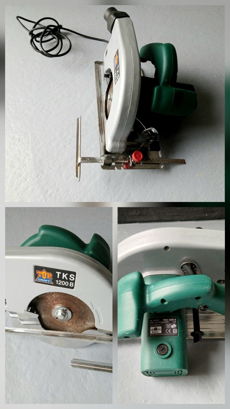 🤗 Cirkelzaag TKS 1200 B - 1200W - 65mm zaagdiepte✅️, Doe-het-zelf en Verbouw, Gebruikt, Cirkelzaag, Meister-Werkzeuge, 70 mm of meer