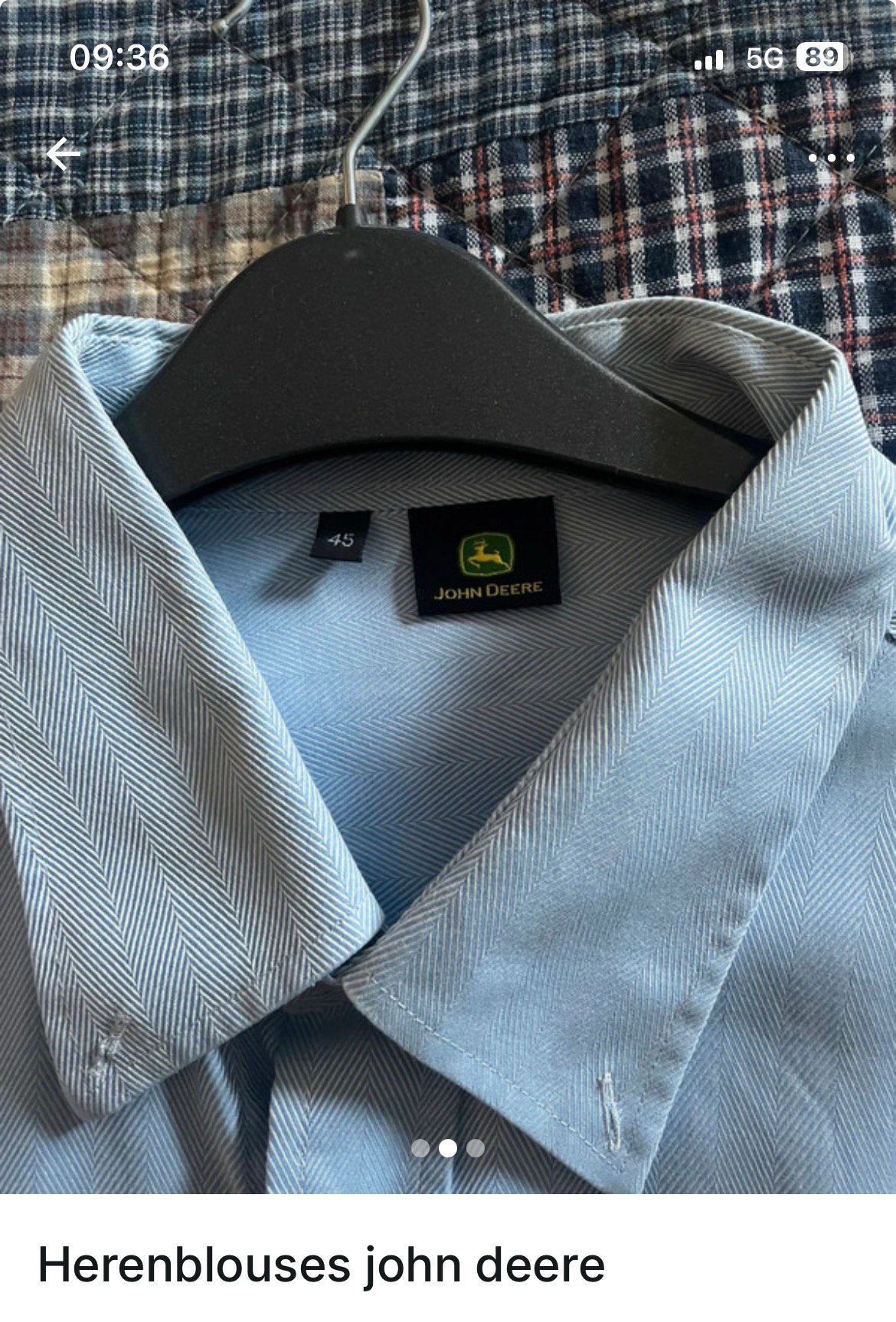 Heren blouses john deere, Ophalen of Verzenden, Zo goed als nieuw, Blauw