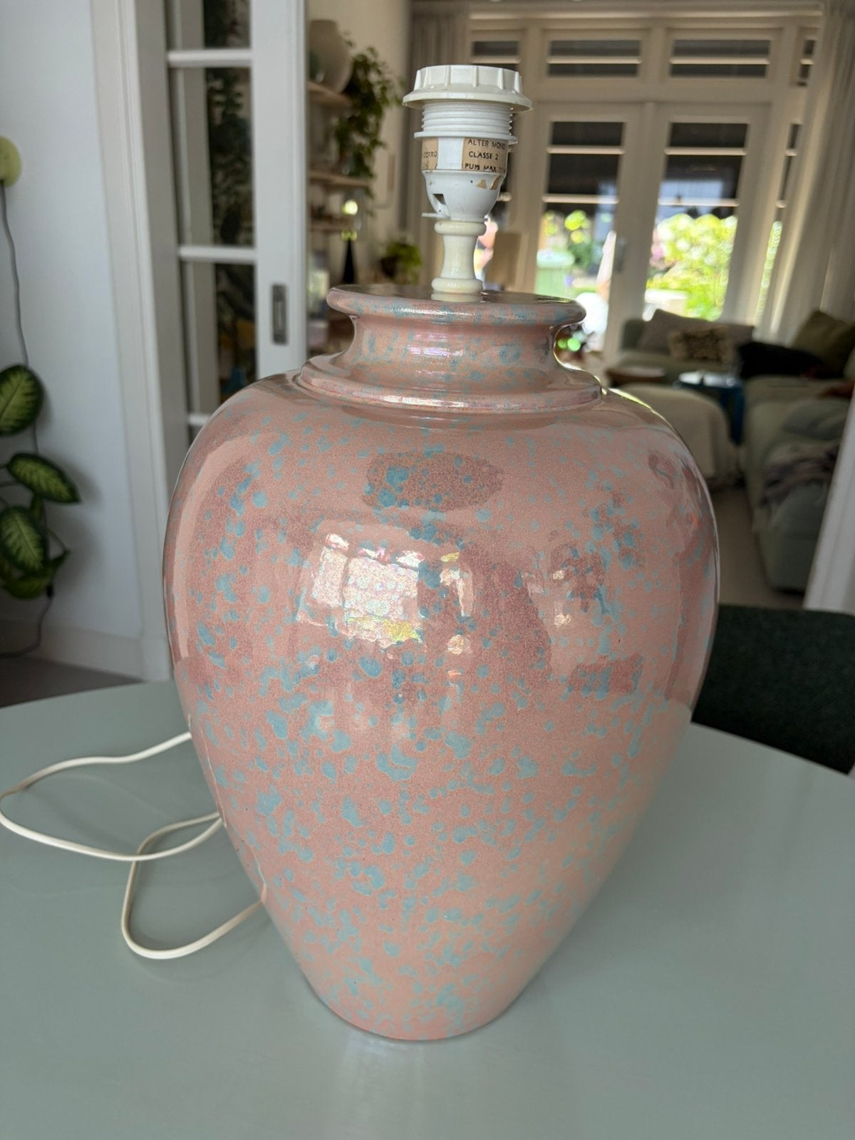 Vintage lampvoet keramiek, Ophalen, Zo goed als nieuw, Keramiek, Vintage