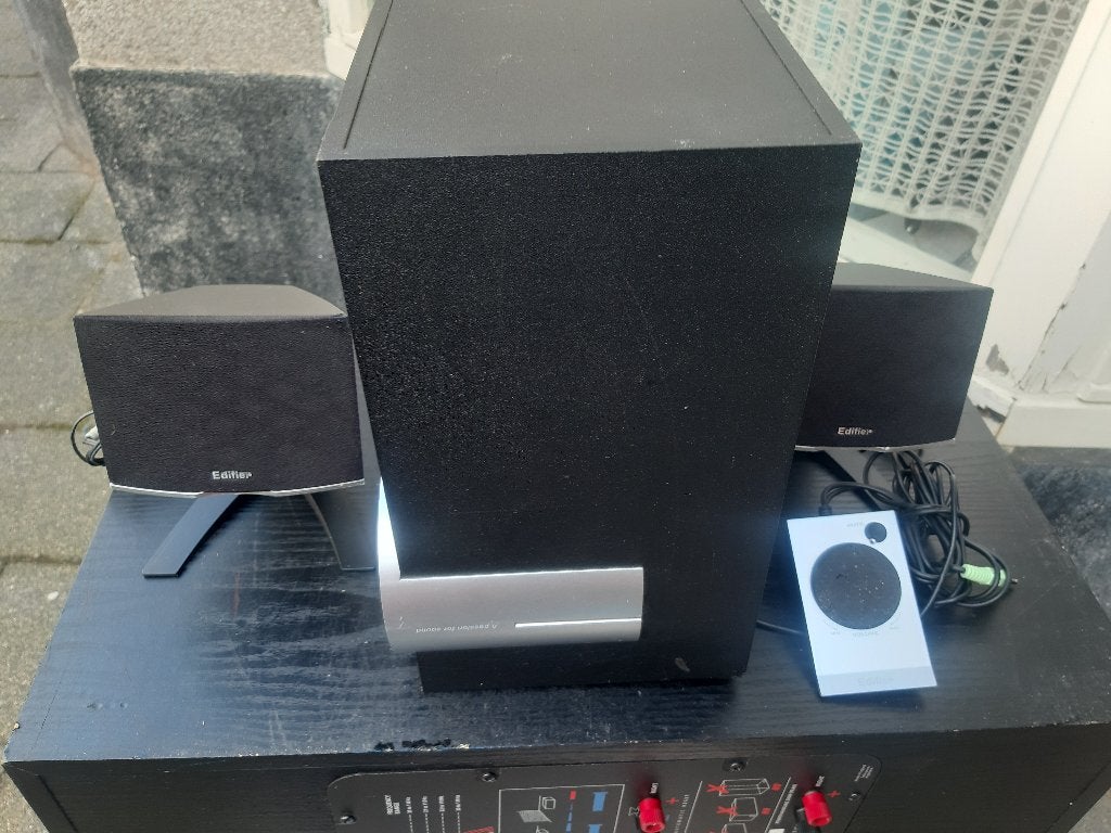 Edifier M1380 - 2.1 speaker-set, Zwart, Audio, Tv en Foto, Luidsprekers, Subwoofer, AUX-ingang, Minder dan 60 watt, Ophalen
