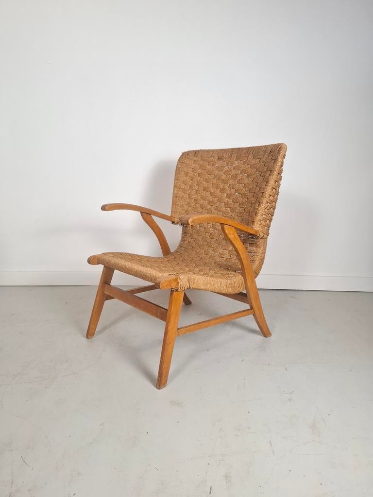 Vintage stoel jaren 60 vintage design fauteuil, Ophalen of Verzenden, Gebruikt, Minder dan 75 cm, 50 tot 75 cm
