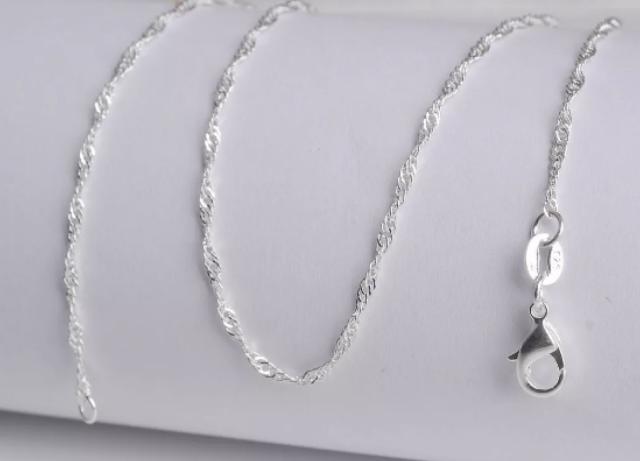 Ketting  schakel sterling zilver 70 CM ongedragen NIEUW, Ophalen of Verzenden, Nieuw, Zilver, Overige materialen
