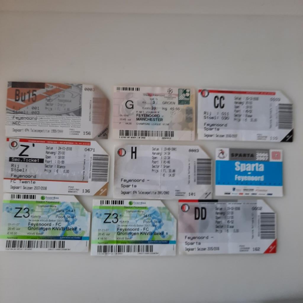 Feyenoord toegangskaarten, Ophalen of Verzenden, Feyenoord