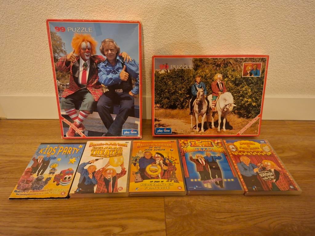 Bassie en Adriaan puzzels en DVD's diverse theater en shows, Ophalen of Verzenden