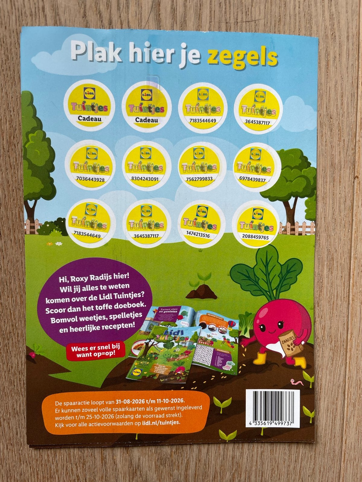 11 volle spaarkaarten Lidl tuintjes, Lidl, Ophalen of Verzenden