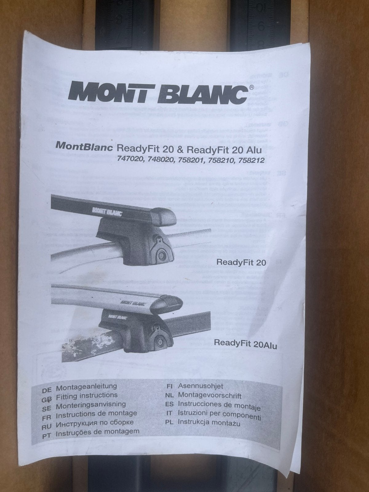 Dakdragers Montblanc readyfit 20 / open dakrails, Auto diversen, Dakdragers, Ophalen, Gebruikt