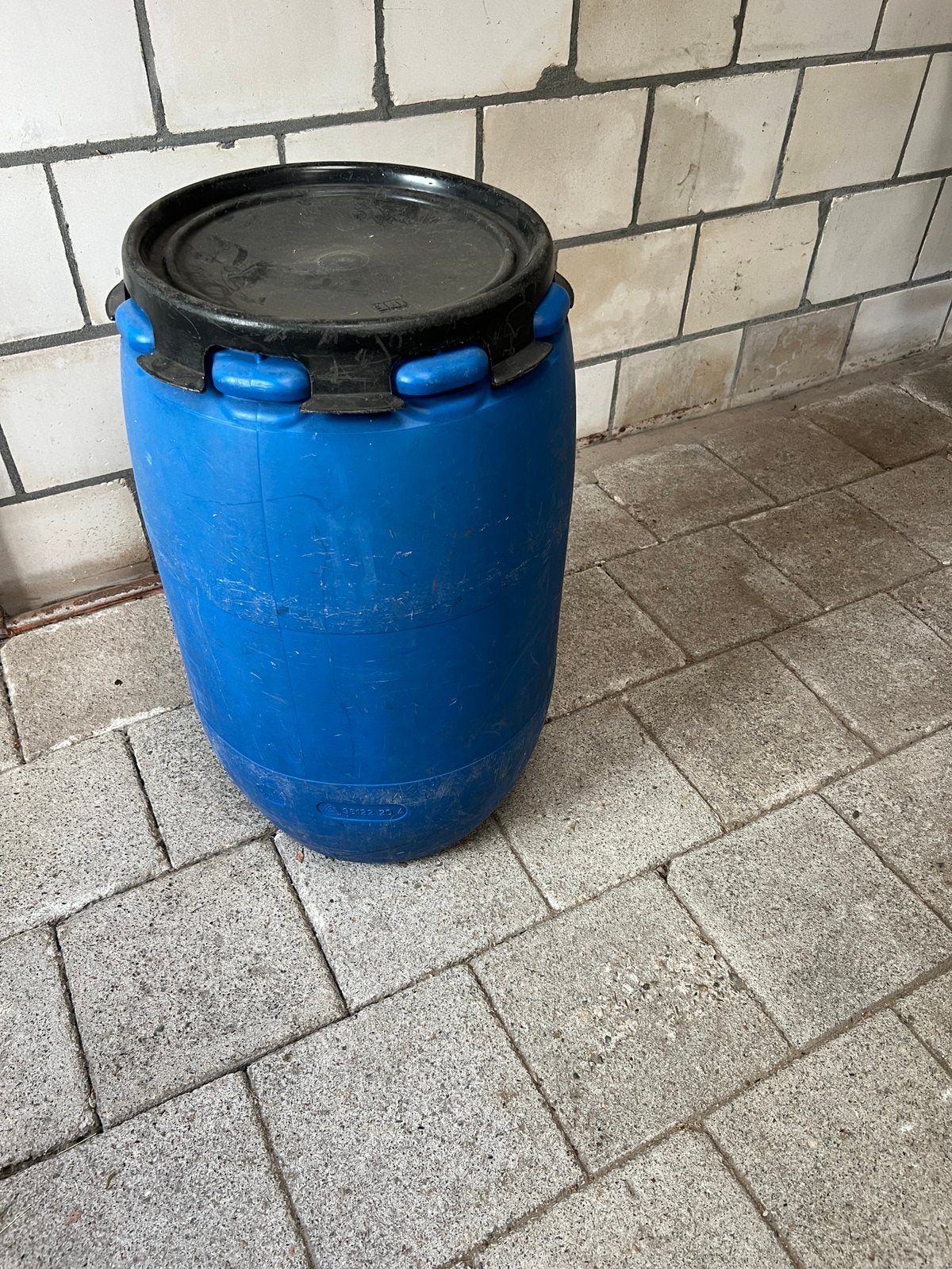 Plastic blauwe ton, Minder dan 75 liter, Ophalen, Gebruikt, Kunststof
