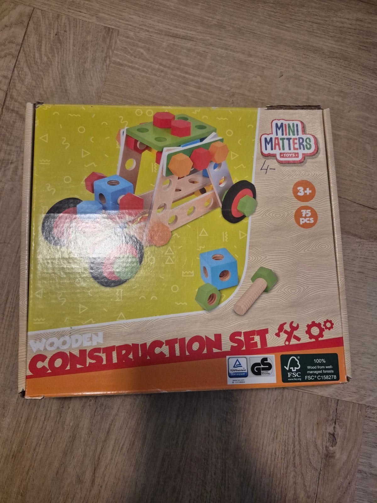 Mini Matters Houten Constructie Set - 75 Stuks, Kinderen en Baby's, Speelgoed | Houten speelgoed, Ophalen, Nieuw, Overige typen