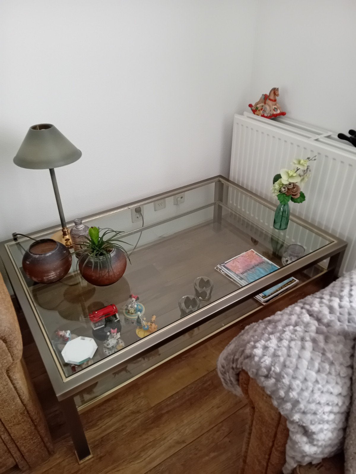 Vintage salontafel Belgochroom/ Kyoto128x88.5x39 hoog, Huis en Inrichting, Tafels | Salontafels, Ophalen, 100 tot 150 cm, 50 tot 100 cm