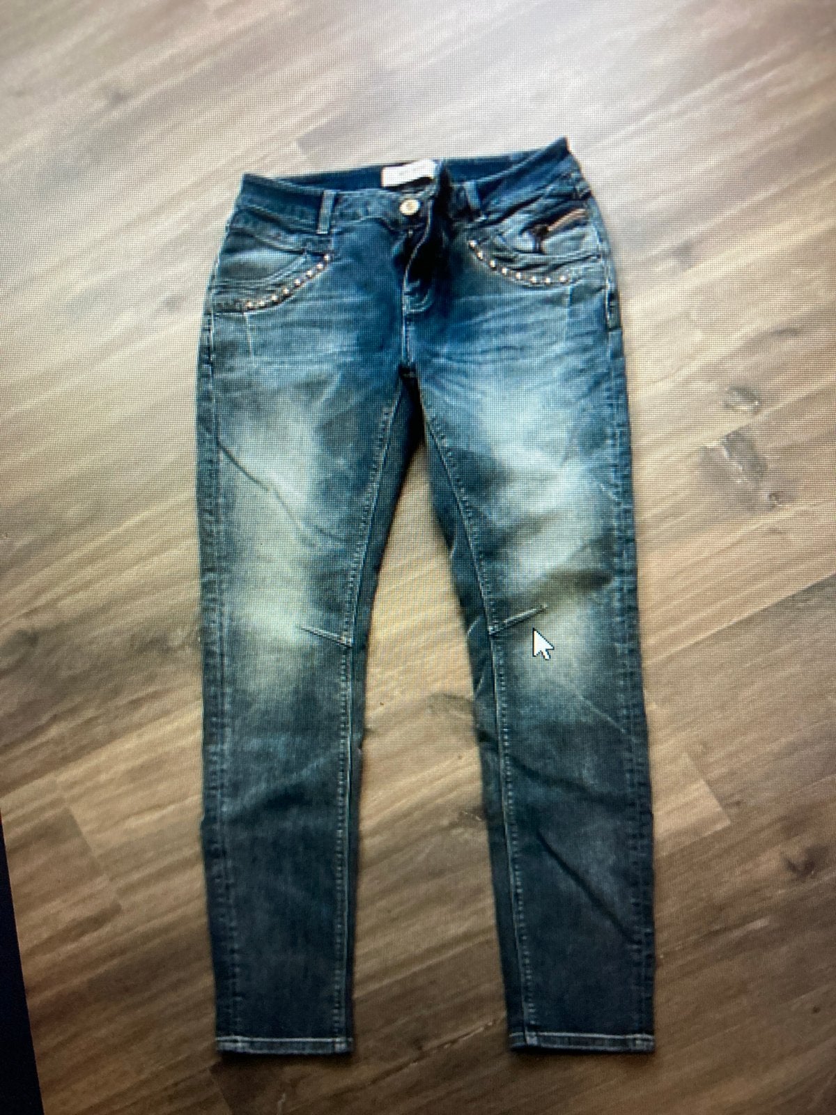 Mos Mosh jeans met studs en ritsdetails, Ophalen of Verzenden, Zo goed als nieuw, Blauw, W28 - W29 (confectie 36)