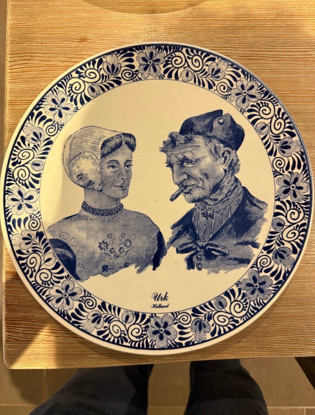 Delftsblauw bord Urk - Holland, Antiek en Kunst, Ophalen of Verzenden