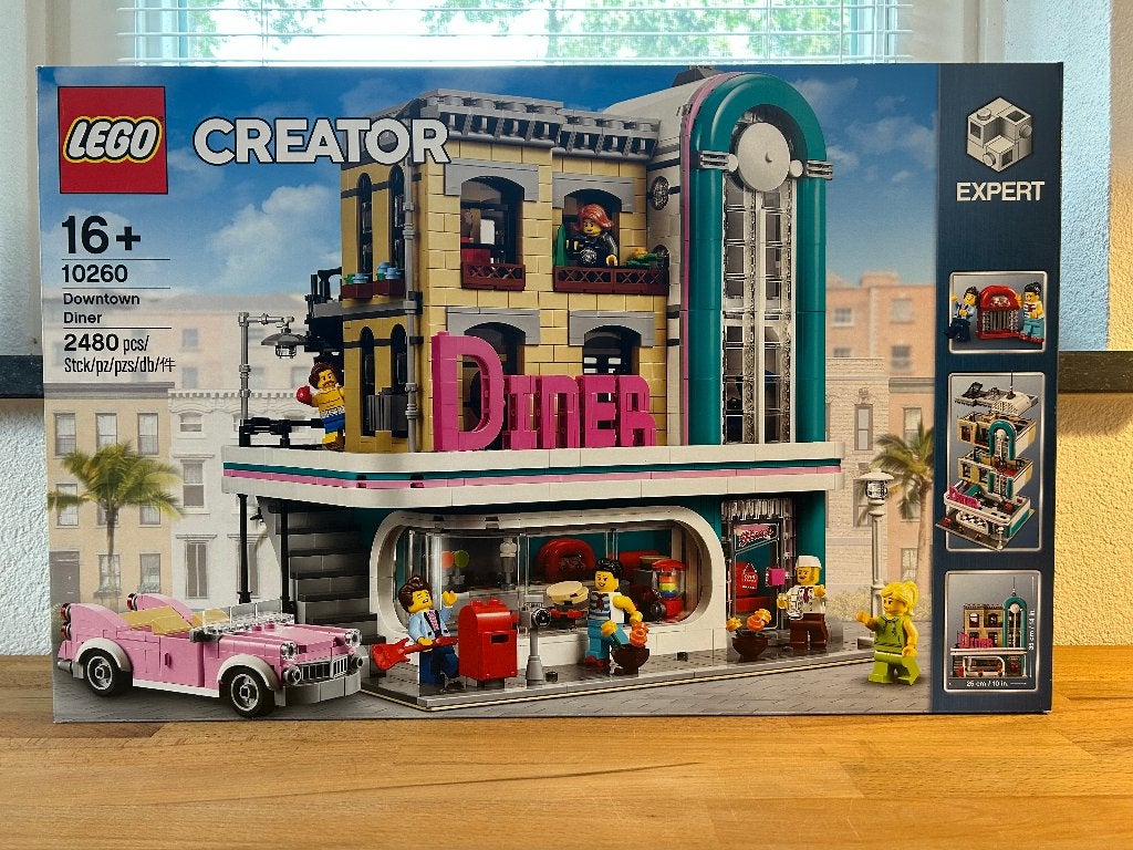 Lego Icons Modular 10260 - Downtown Diner, Kinderen en Baby's, Inclusief instructies, Lego, Ophalen of Verzenden, Zo goed als nieuw