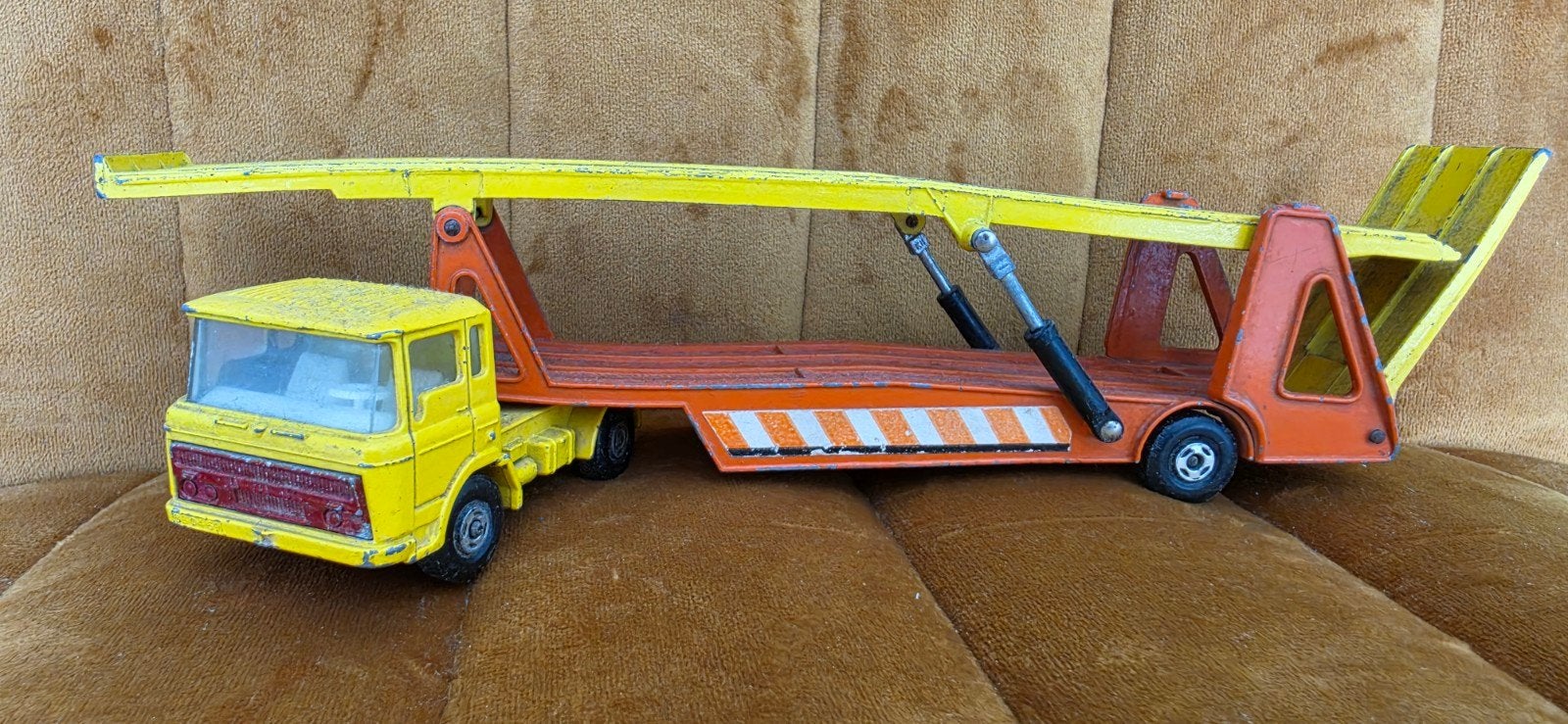 vintage Matchbox Super Kings K-11 Daf Car Transporter, Ophalen of Verzenden, Gebruikt, Bus of Vrachtwagen