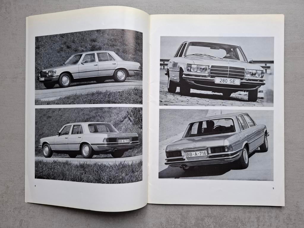 Mercedes-Benz S-Klasse verkoopinformatie brochure - 1972, Ophalen of Verzenden, Gelezen, Mercedes
