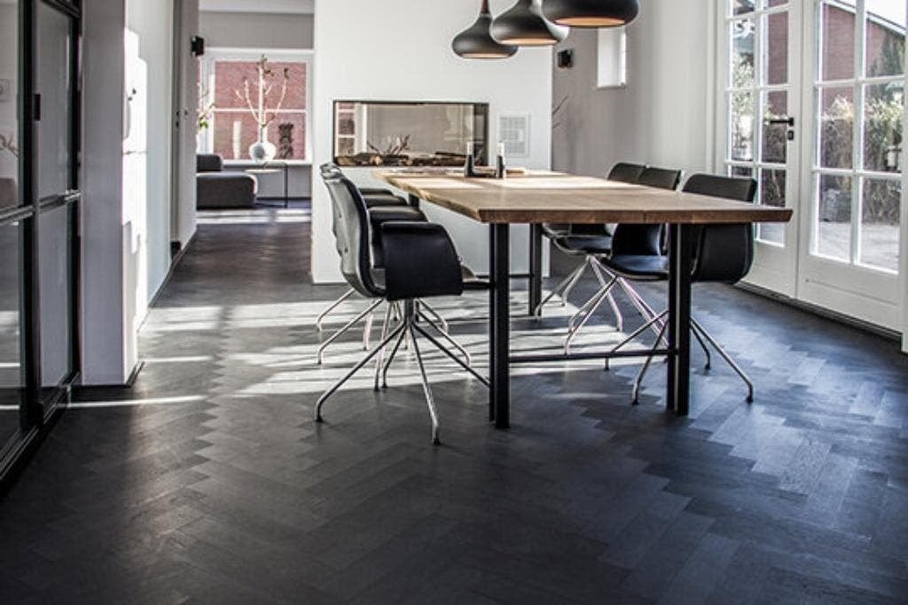 AANBIEDING DEZE WEEK! EIKEN VISGRAAT PARKET KANT & KLAAR GEO, Ophalen of Verzenden, Nieuw, 75 m² of meer, Parket