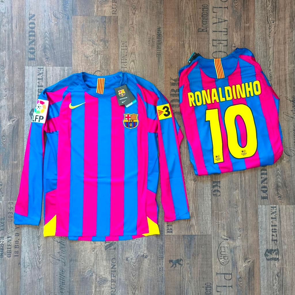 Ronaldinho Barcelona Barca retro vintage shirt long sleeve, Maat S, Ophalen of Verzenden, Nieuw, Shirt