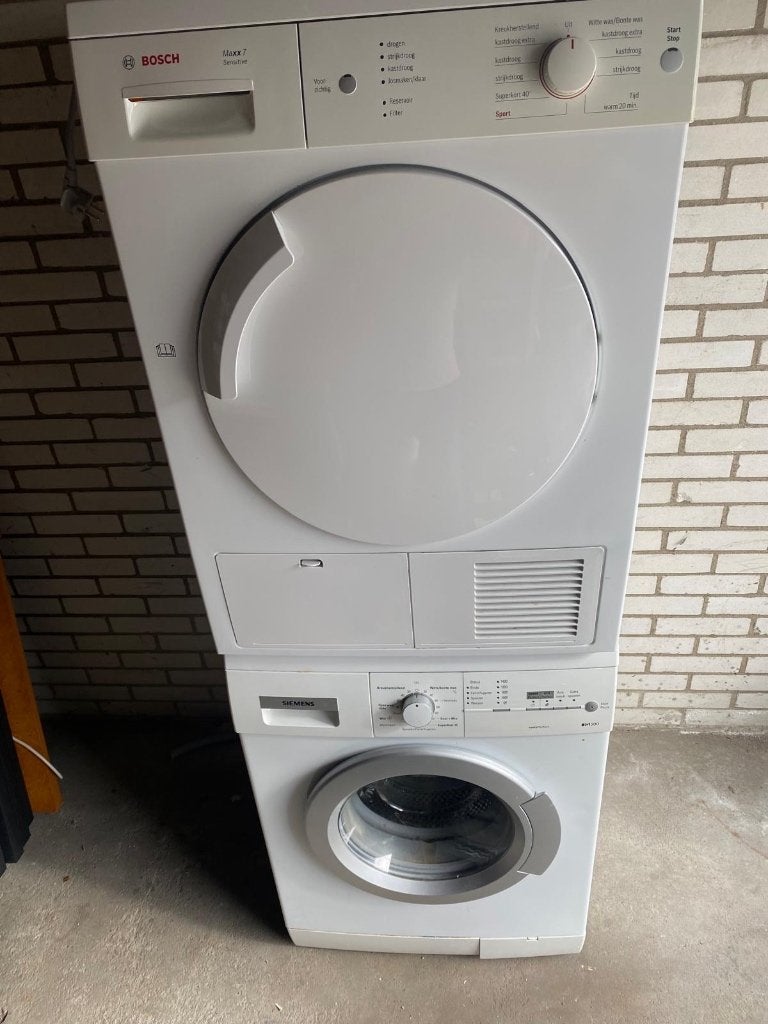 Siemens wasmachine en Bosch droger set, Ophalen, Gebruikt, Onbekend, Siemens / Bosch