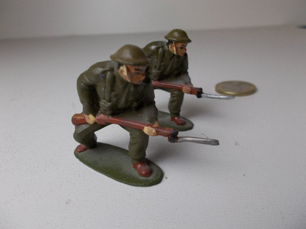 Jaren 30 BRITAINS Ltd. 9 X TINNEN (LEAD) SOLDIERS. I.g.st., Ophalen of Verzenden