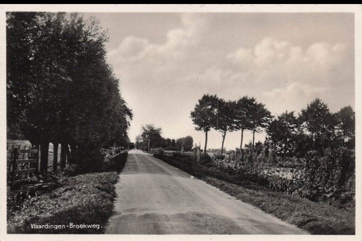 Vlaardingen Broekweg landelijk gebied, Verzenden, 1940 tot 1960, Ongelopen, Zuid-Holland