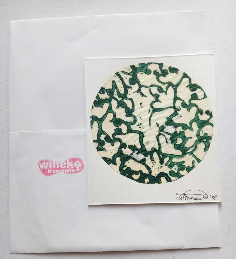 Willeke Trommels abstracte compositie Zwolle 1998, Antiek en Kunst, Ophalen of Verzenden