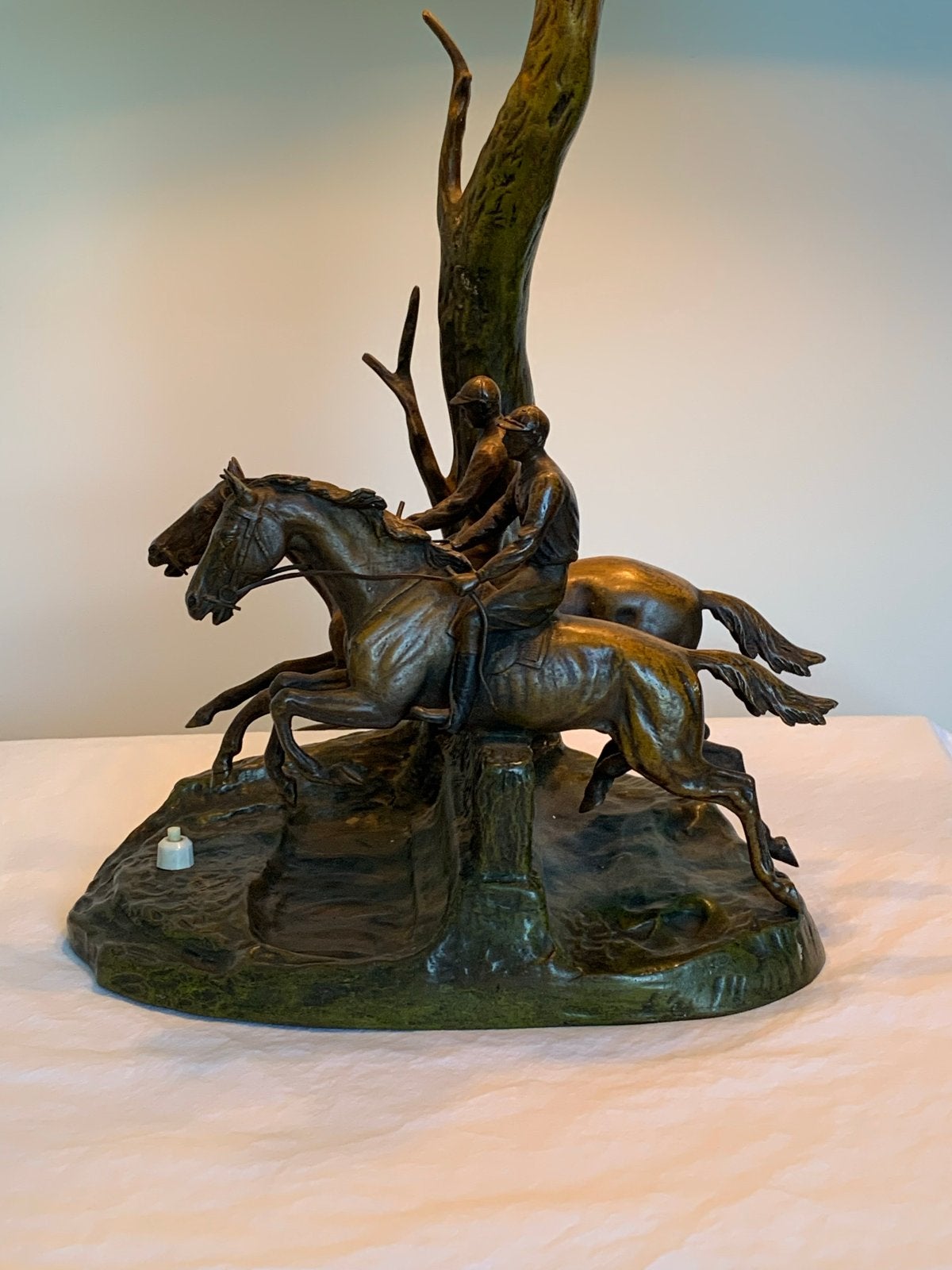 Unieke bronzen lamp van kunstenaar Csadek, jaren '20, Verzenden