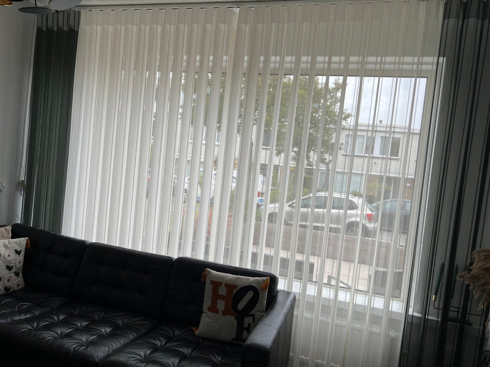 Vitrage en gordijnen in een, voor 2 ramen 355x255cm/ 310x255, Ophalen, Inclusief montageonderdelen, 355 cm, 255 cm