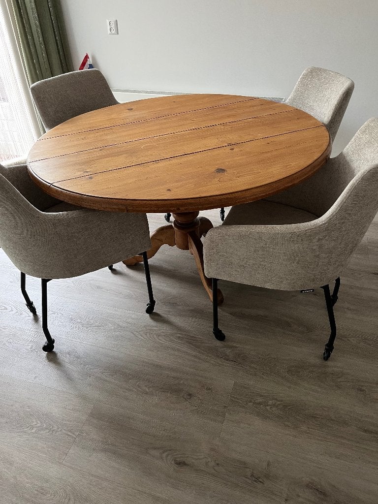Eetkamertafel, Ophalen, Boeren tafel, Gebruikt, Rond