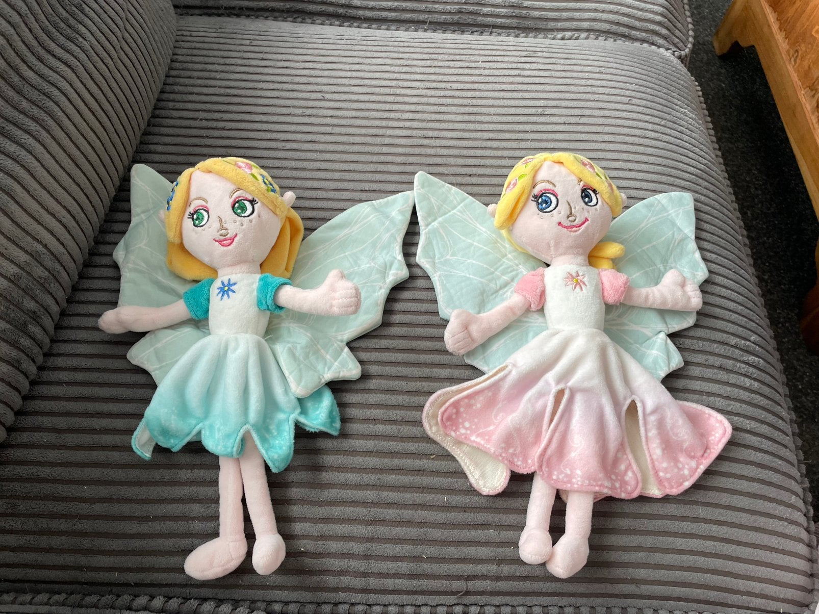 Efteling knuffels van twee Elfjes van droomvlucht roze blauw, Verzamelen, Ophalen of Verzenden, Overige typen