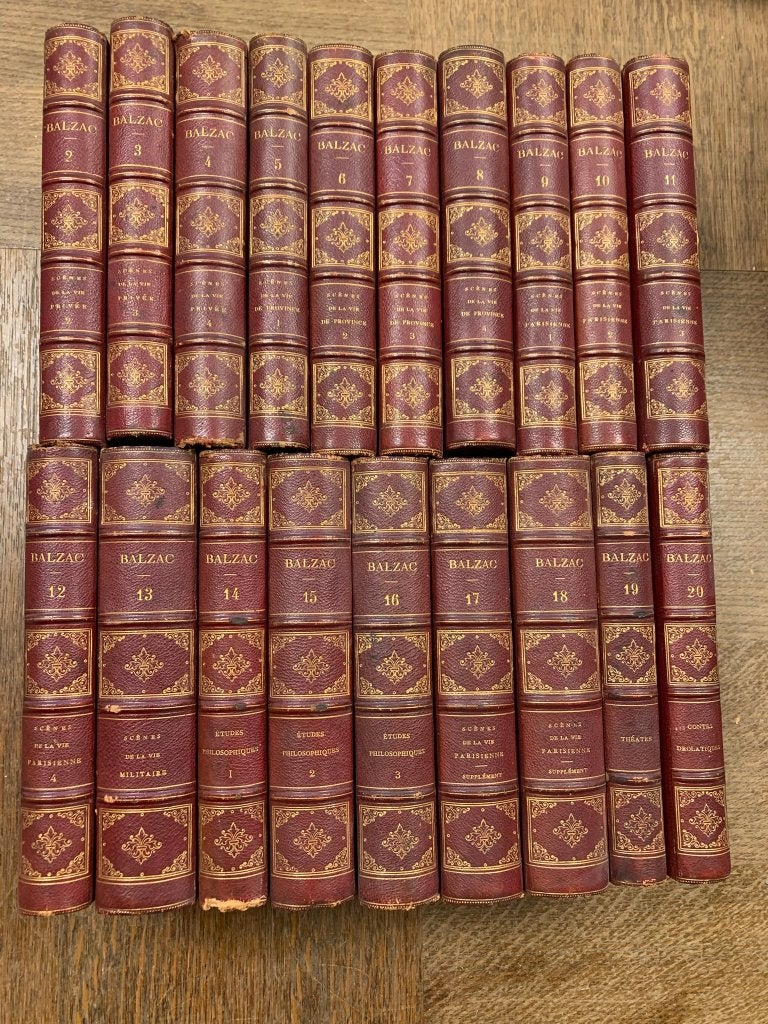 Balzac Oeuvres Completes 1855 decoratieve set 19 delen, Ophalen of Verzenden