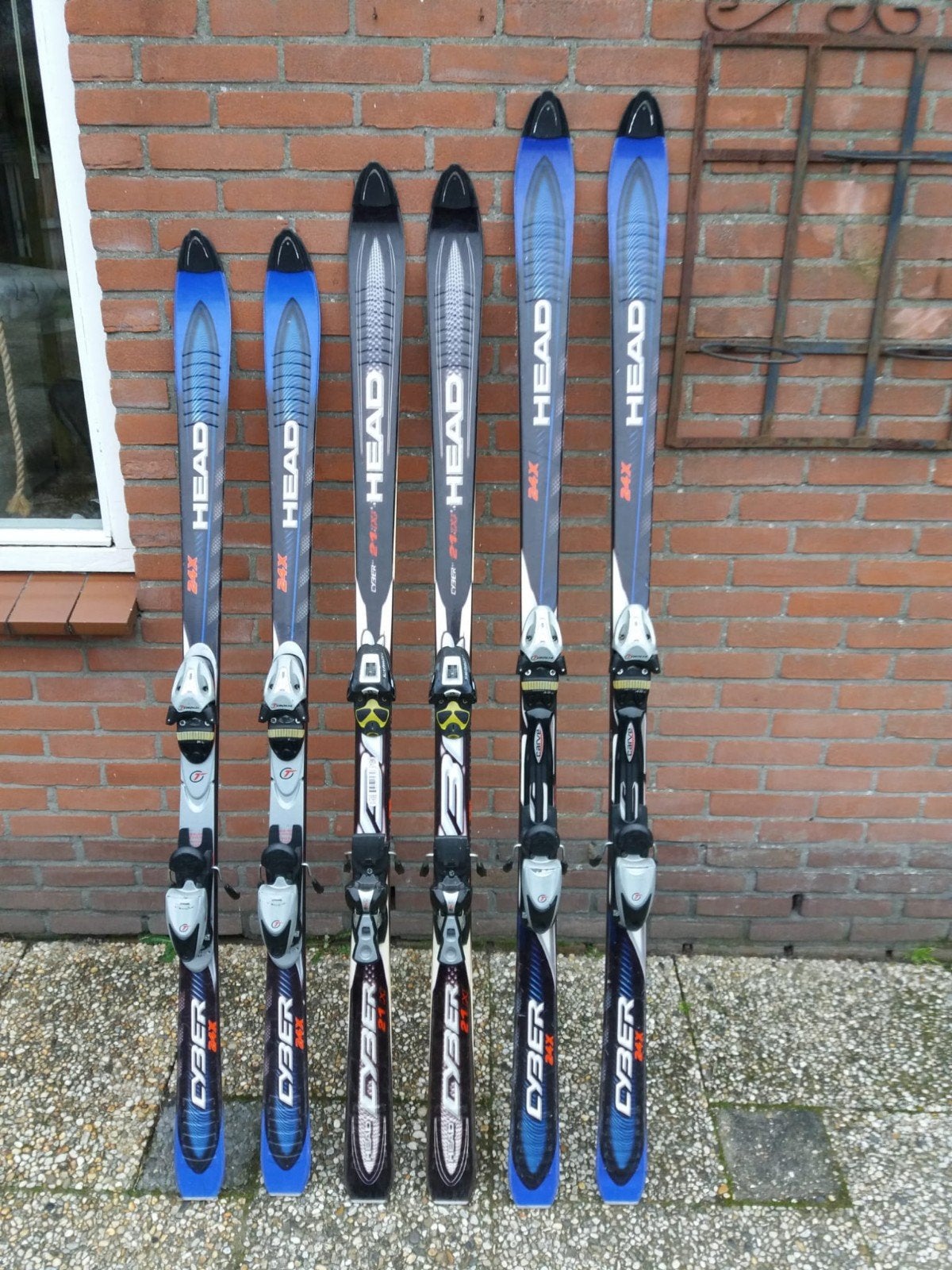 3 paar Head carve skies 160, 170 en 180 cm, 160 tot 180 cm, Gebruikt, Ophalen of Verzenden, Carve