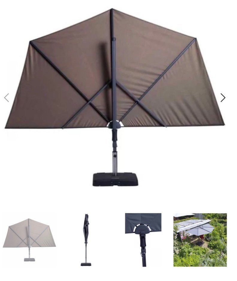 Madison balkonparasol Sun Wave Taupe