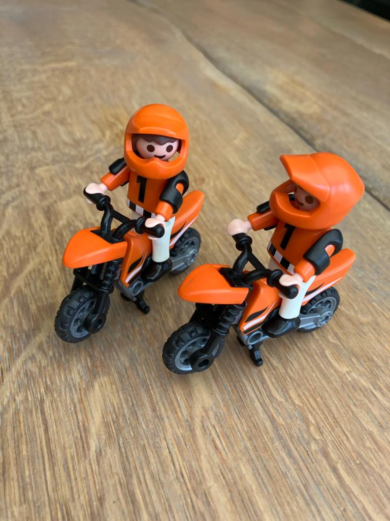 Playmobil 4698: Motocross Racers Set (2 stuks), Ophalen of Verzenden, Gebruikt, Complete set