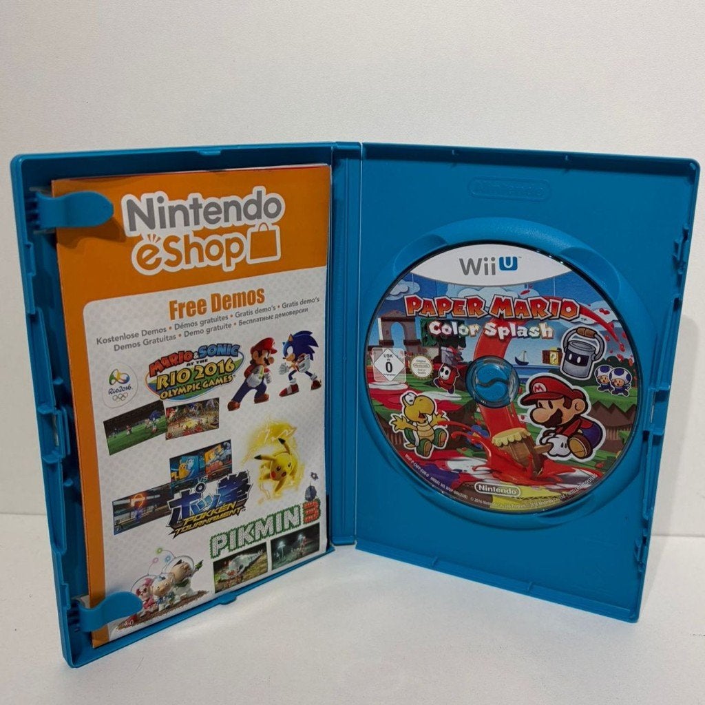 Nintendo Wii U Game: Paper Mario Color Splash, Spelcomputers en Games, Games | Nintendo Wii U, Avontuur en Actie, Gebruikt, 1 speler