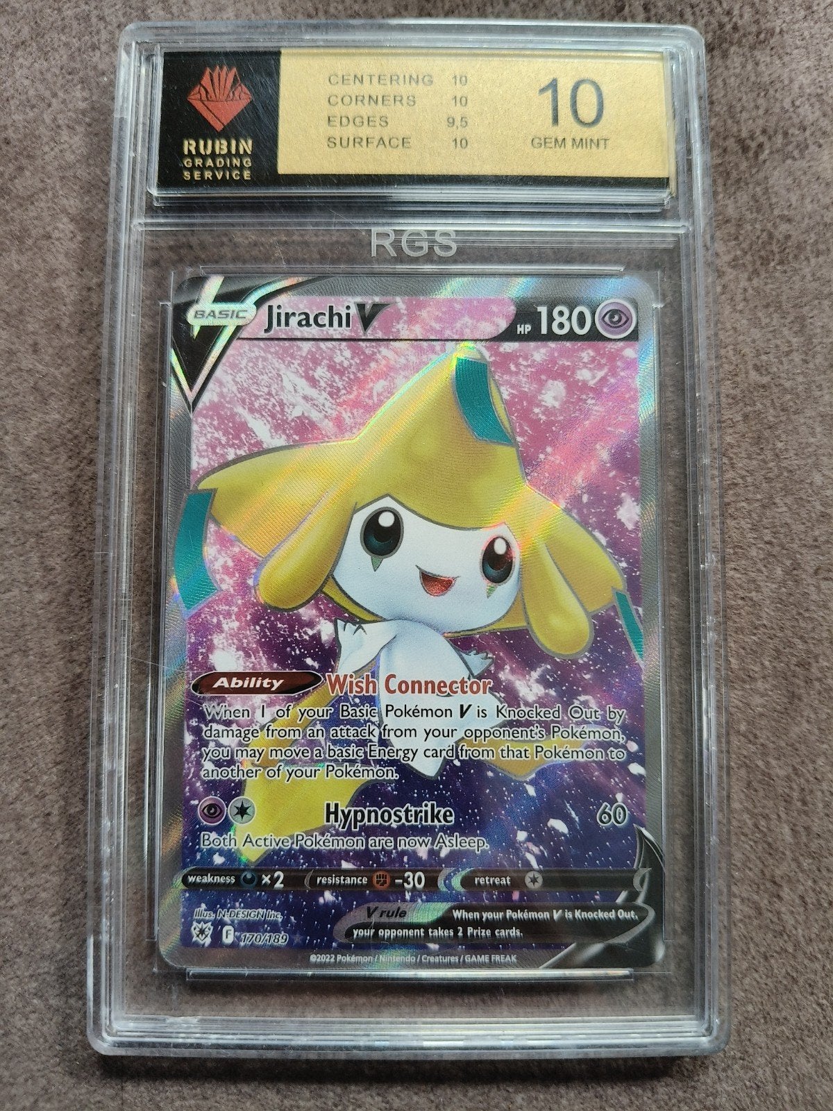 Jirachi V Full Art  10 Gem Mint
