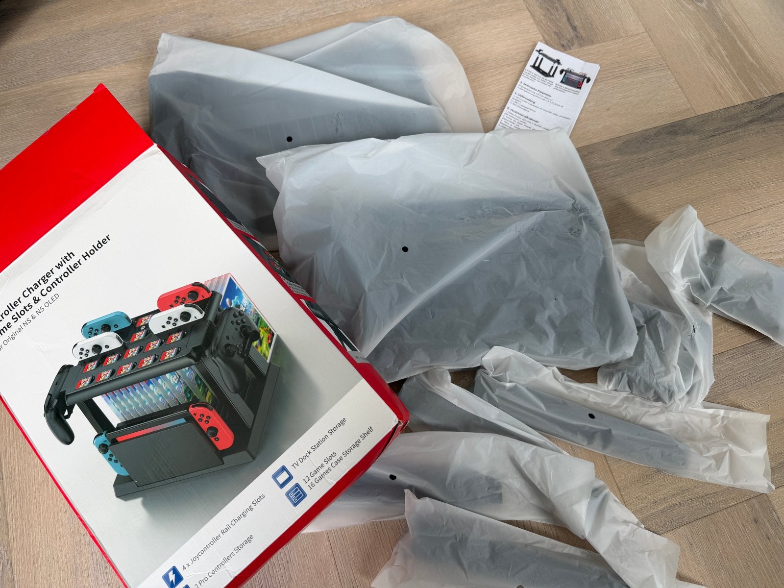 Nintendo Switch Controller Oplader & Houder met Game Slots, Spelcomputers en Games, Nintendo, Nieuw, Overige typen, Overige merken
