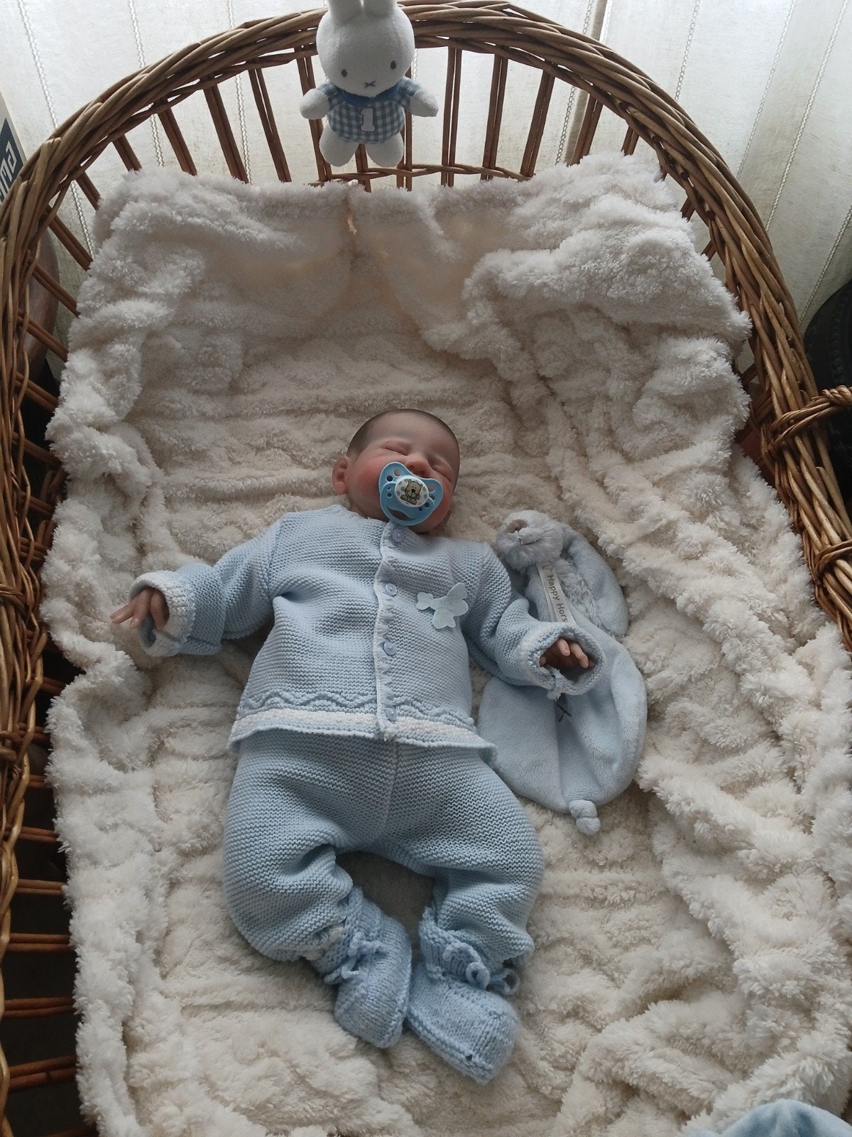 Prachtige realistische reborn baby. 🧸 🩵, Verzamelen, Ophalen of Verzenden, Zo goed als nieuw, Babypop