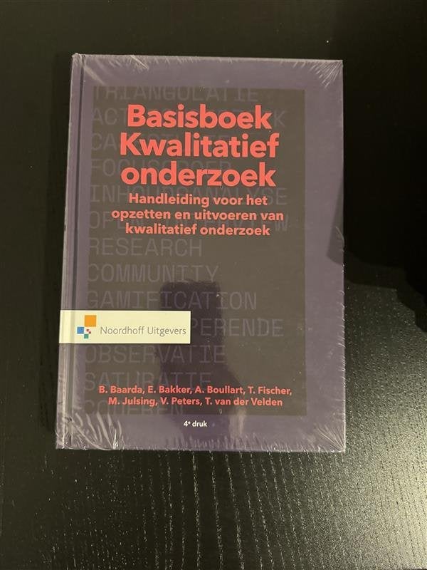 Basisboek Kwalitatief Onderzoek - 4e druk, Nieuw, Noordhoff Uitgevers, Gamma, HBO