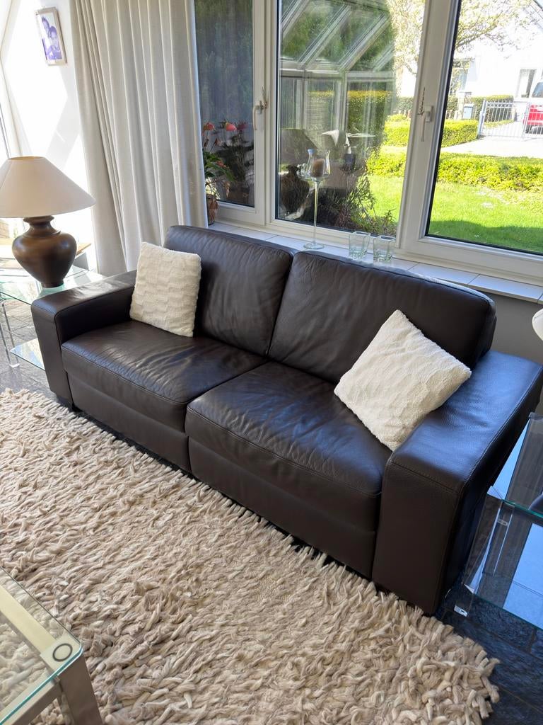 Leren bankstel Italsofa - Comfortabel en stijlvol, Huis en Inrichting, Ophalen, Gebruikt, Driepersoons, 200 tot 250 cm