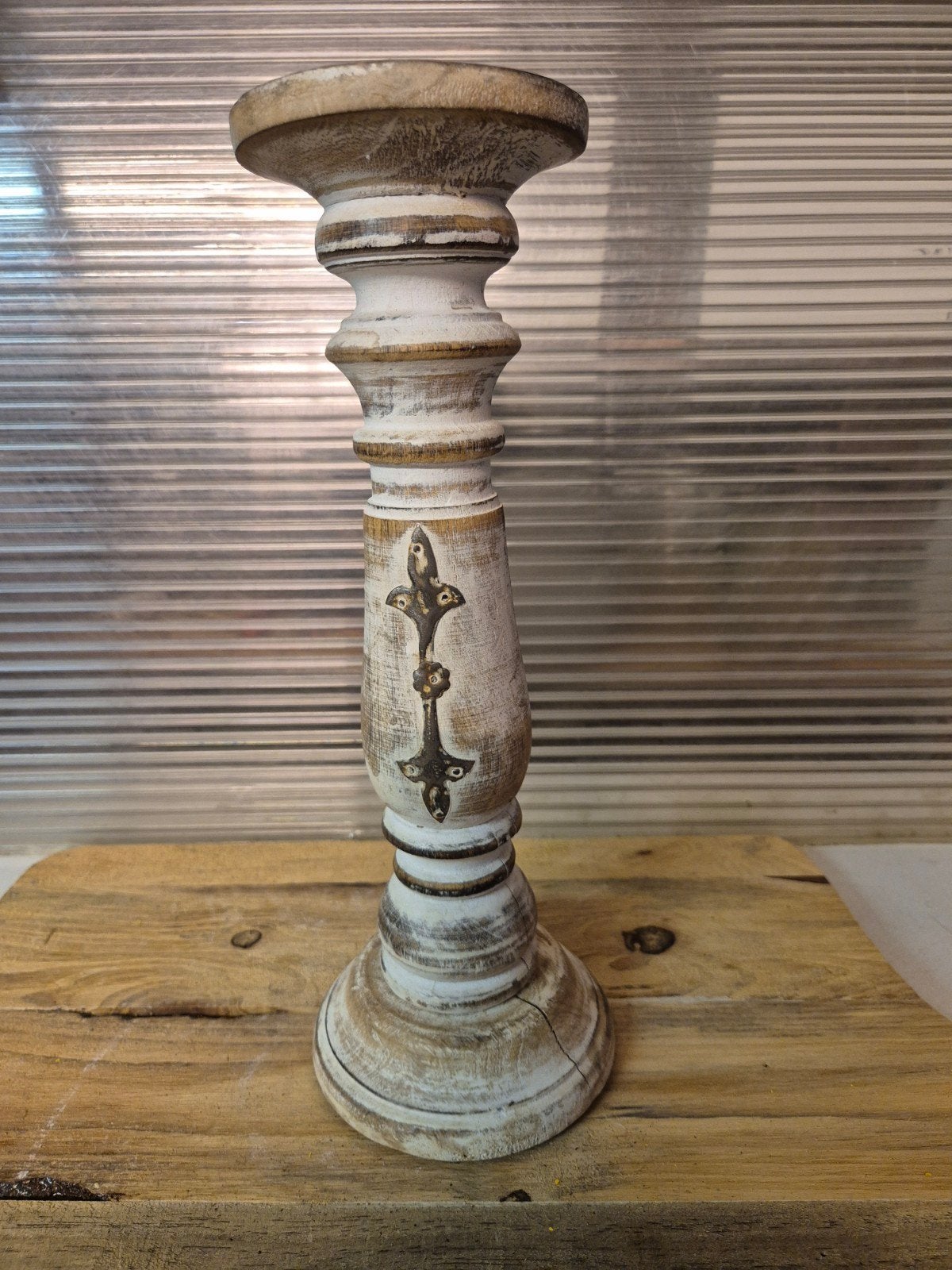 houten kandelaar, Ophalen of Verzenden