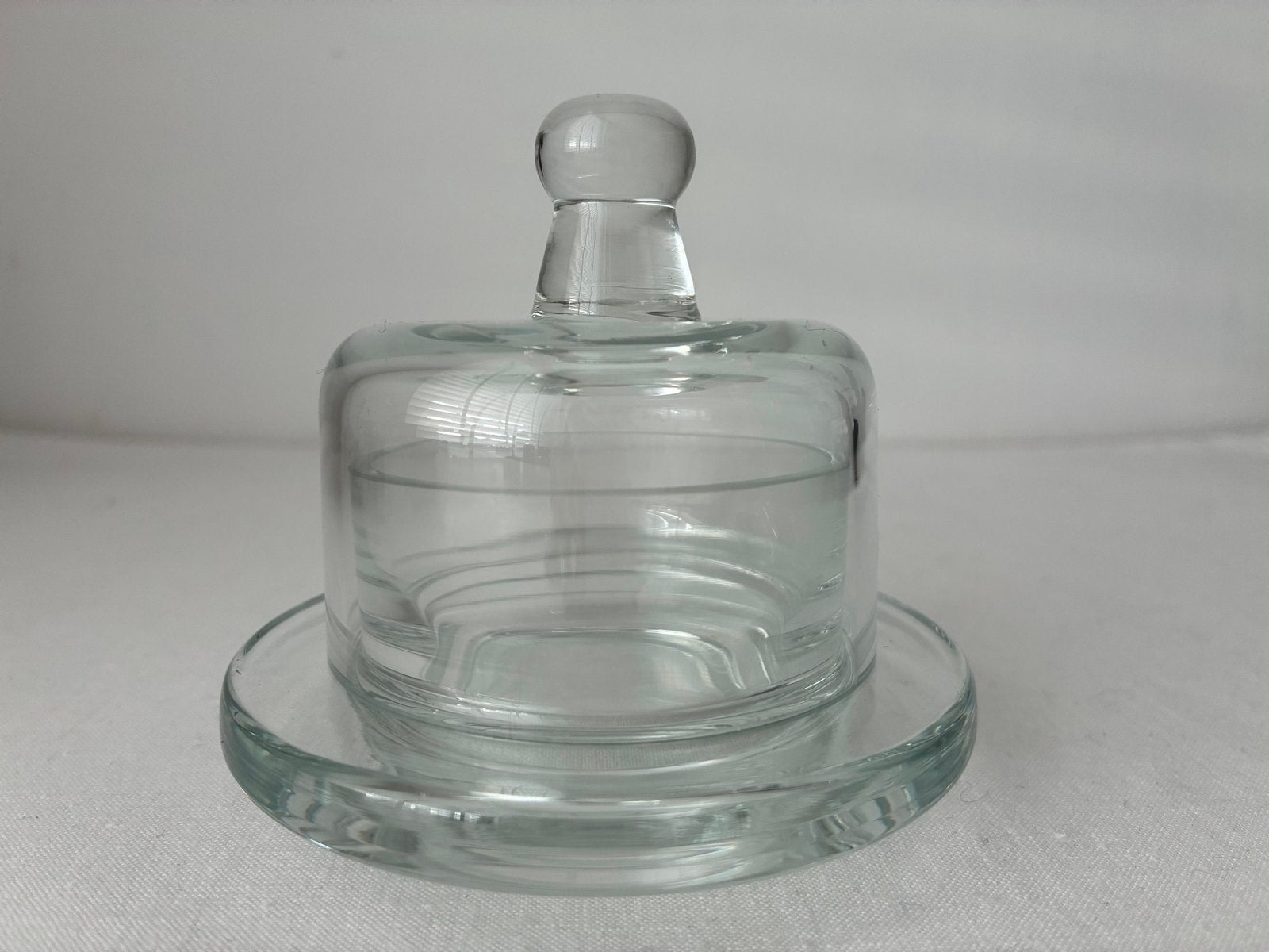 Glazen botervloot met deksel - Zo goed als nieuw, Ophalen of Verzenden, Zo goed als nieuw, Overige merken, Glas