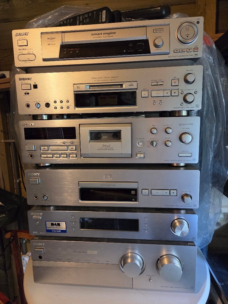 sony qs reeks versterker cassette minidisc tuner cd video, Ophalen, Zo goed als nieuw, Sony