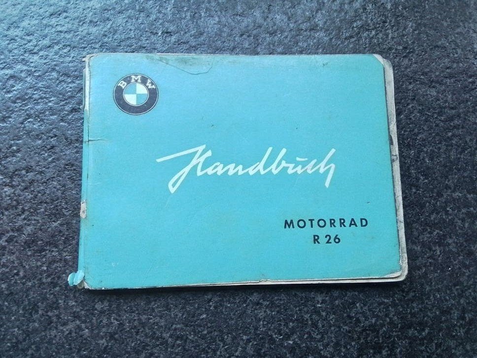BMW R26 handbuch 1959, Ophalen of Verzenden, BMW