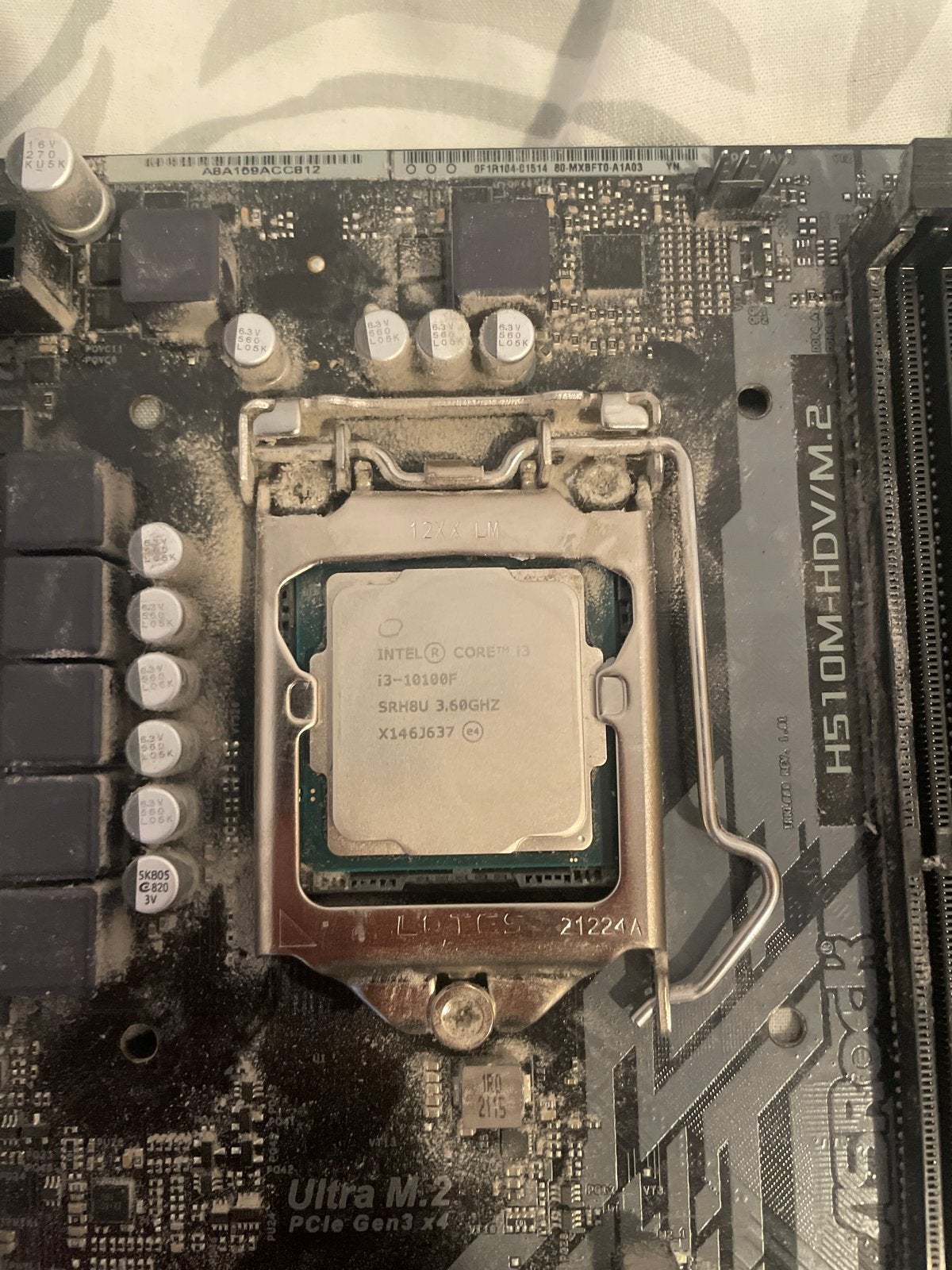 Intel Core i3-10100F Processor op ASRock H510M-HDV/M.2, Ophalen of Verzenden, Gebruikt, 4-core, 3 tot 4 Ghz