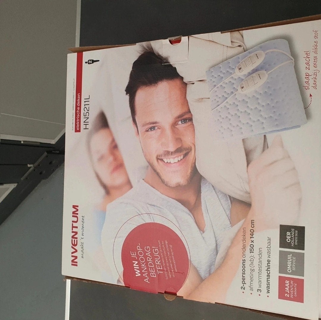 Inventum 2 persoons warmte deken warmtedeken nieuw, Huis en Inrichting, Wit, Tweepersoons, Ophalen of Verzenden, Deken of Dekbed