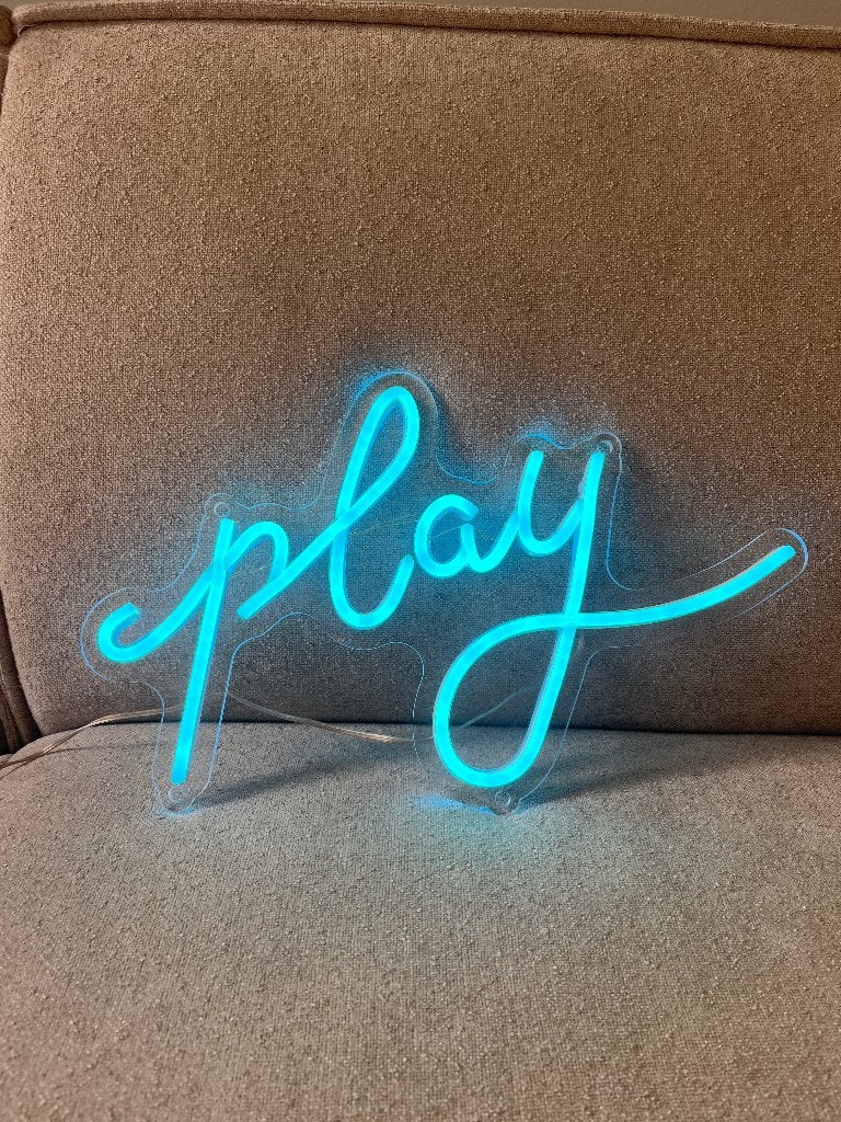 Led neon licht | neon lamp | neon bord, 40 cm, Kunststof, Overige typen, Blauw