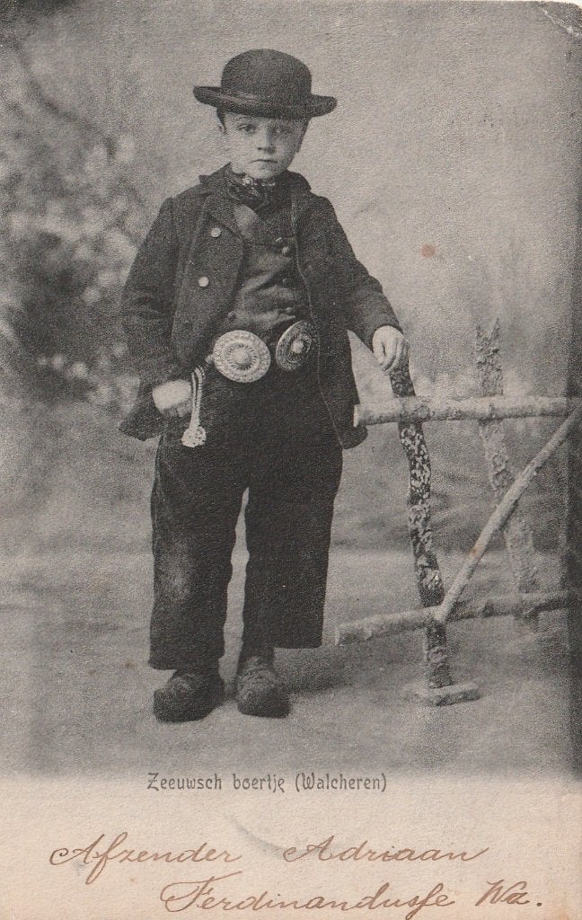 WALCHEREN Klederdracht Zeeuws Boertje 1906, Verzamelen, Verzenden, Voor 1920, Gelopen, Zeeland