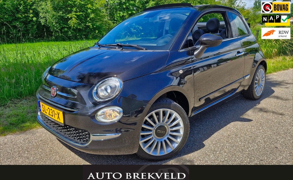 Fiat 500 C 0.9 TwinAir Turbo Lounge 80PK | Rijklaar | PDC |, Auto's, Stof, Gebruikt, Cabriolet, Origineel Nederlands