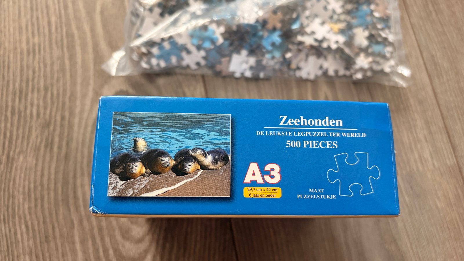 Legpuzzel Zeehonden 500 stukjes A3, Ophalen of Verzenden, 500 t/m 1500 stukjes, Nieuw, Legpuzzel