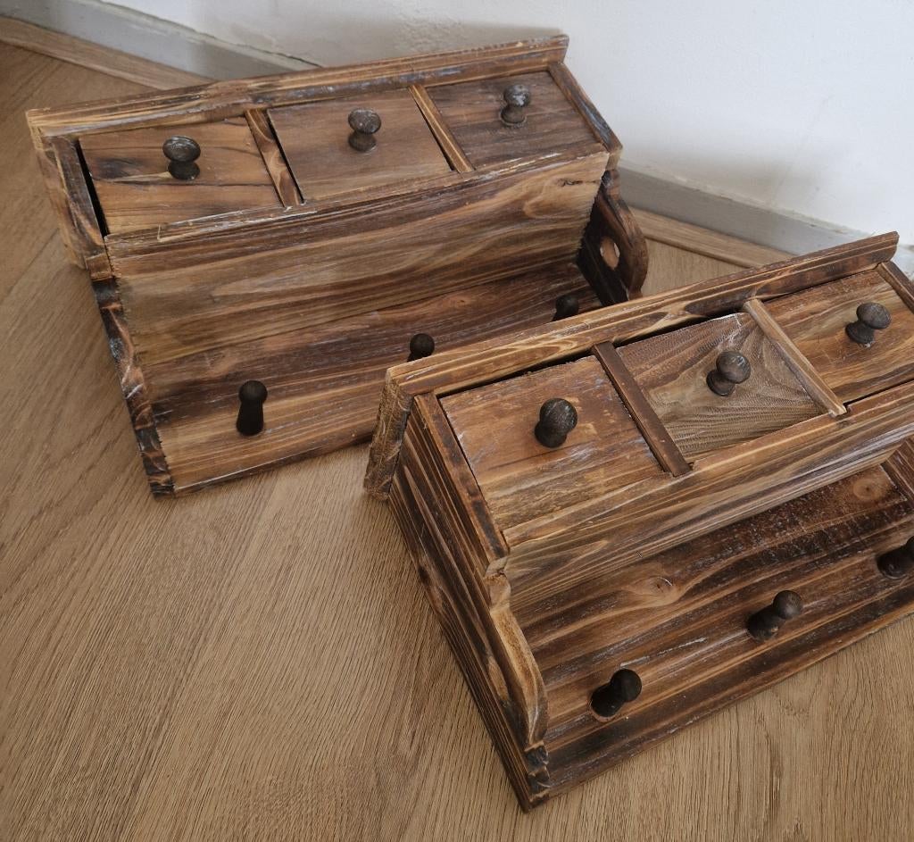10 houten kapstokjes, Nieuw, Minder dan 100 cm, Hout, Ophalen