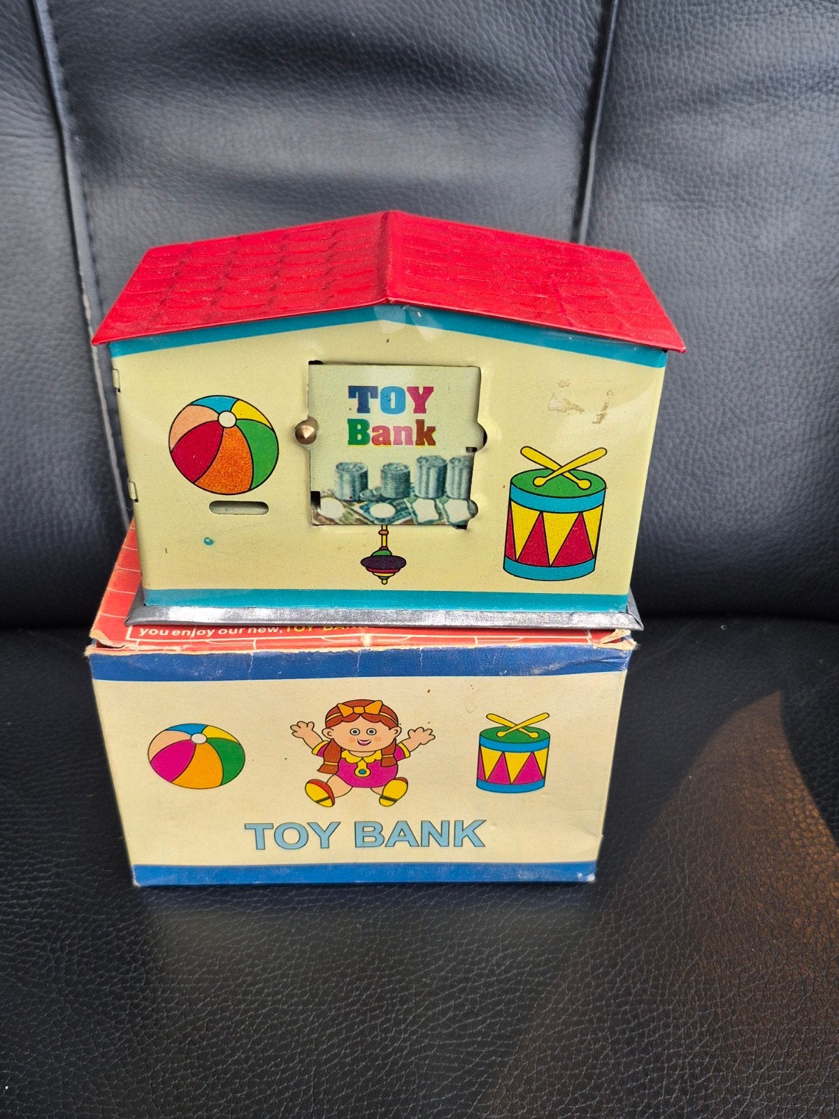 Vintage Welby Toy Bank - Blikken Spaarpot Huisje, Verzenden